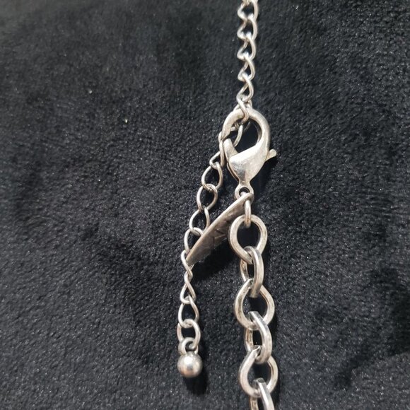 New York Womens Fashion Silver Tone Chain Clear Rhinestones Beads Long Necklace - Picture 7 of 7